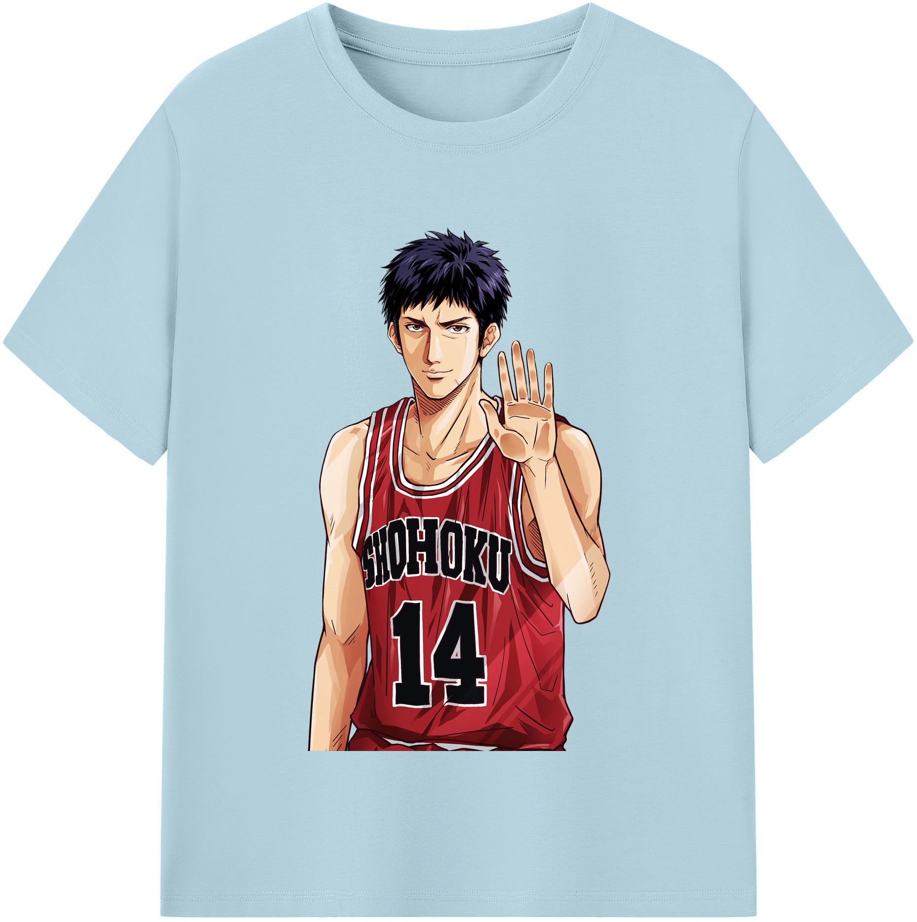 SLAM DUNK／スラムダンク 綿100％半袖Tシャツ（フロントプリント）
